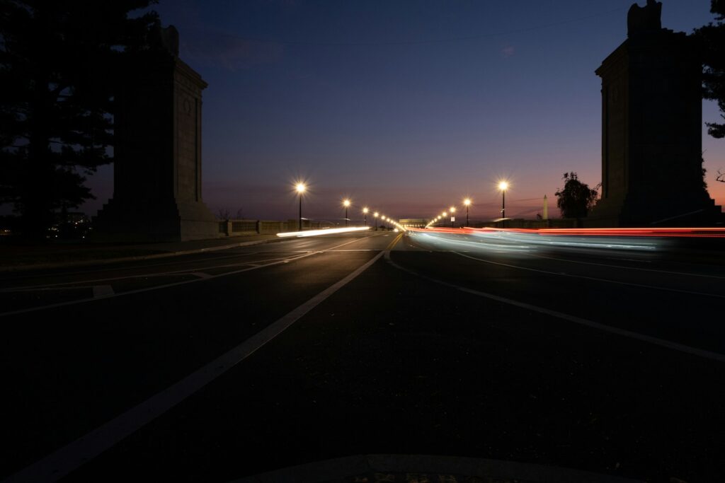 a road with buildings on either side